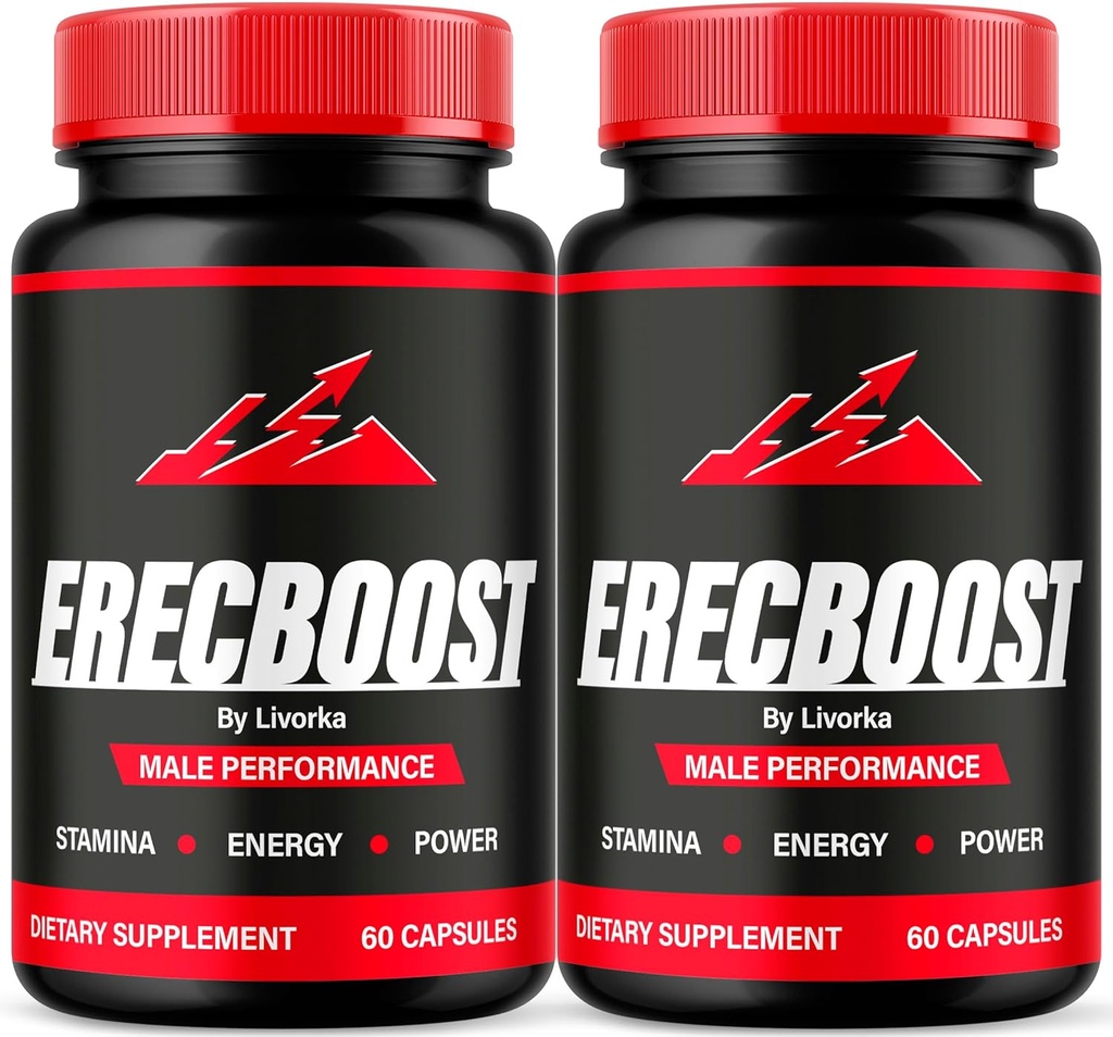 (2 Embalagem) Cápsulas Erecboost para Homens, Erecboost Original, Erecboost para Homens, ErecBooster, Erecboost En Capsulas, ErecaBoost Pills, Erecboost Pastilhas, Erecboost Natural Advanced Formula, 120 Cápsulas