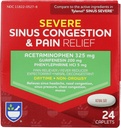 Rite Aid Diurno Congestão grave do Sino e alívio da dor - Acetaminofeno, 325 mg - 24 Caplets □ Multi-Symptom Non-Drowsy