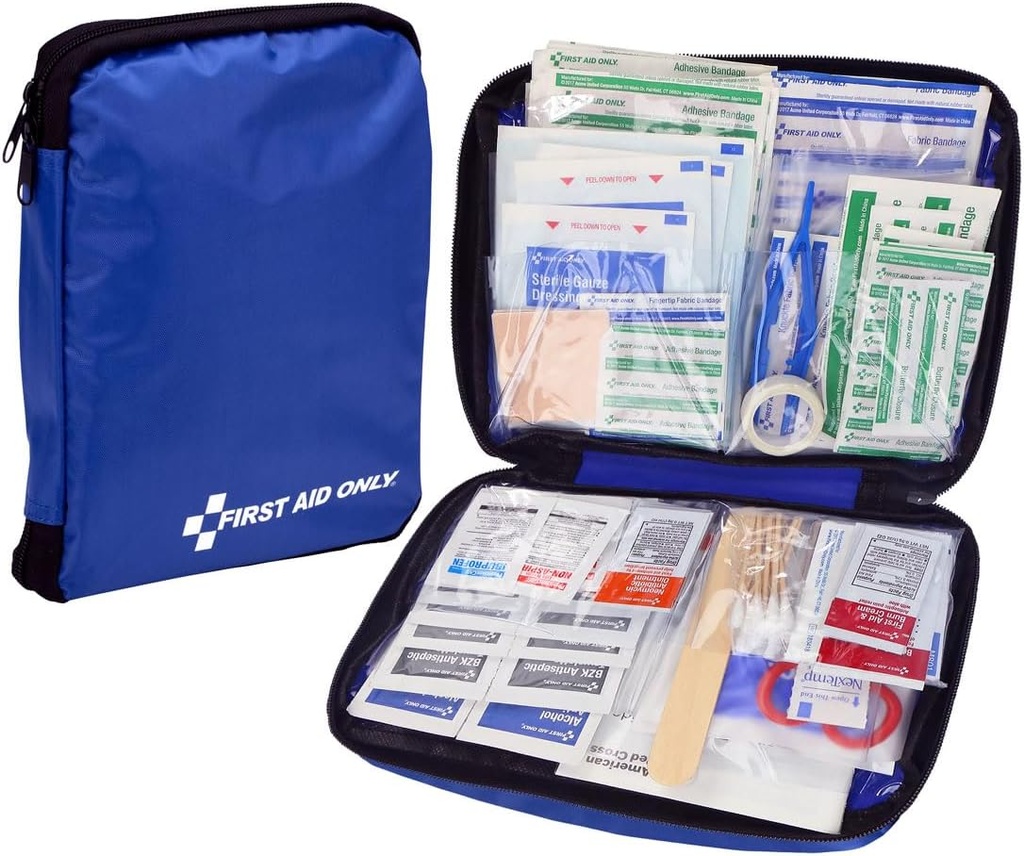 Kit de primeiros socorros de emergência para casa, escritório, carro, apartamento, dormitório e acampamento, bolsa compacta para viagem cabe em mochilas, malas, armários e gavetas