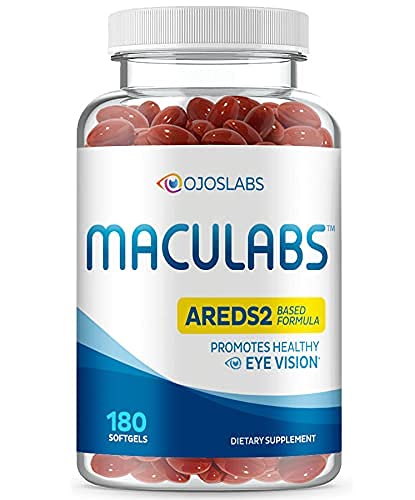 Vitaminas Eye - AREDS 2 Based Formula - Vitamina Eye com Lutein & Zeaxanthin para Saúde Macular - Suplementos Visão para Adultos - 180 Softgels Suporte e Cuidado com os Olhos - Made in USA