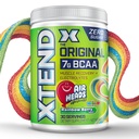 Xtend Original BCAA Pó Airheads Rainbow Berry Flavor, 7g BCAA e 2,5g L-Glutamina, Sugar Free pós exercício de recuperação muscular Beber com aminoácidos para homens e mulheres, 30 Servings