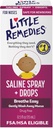 Poucas soluções spray salino e gotas, seguro para recém-nascidos, 0,5 fl oz
