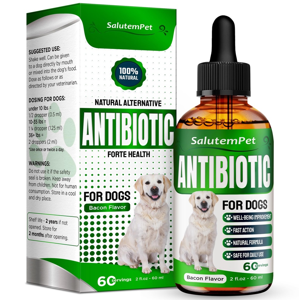Antibióticos Naturais para Cães e Cachorrinhos * Antibióticos para Cães de Todas as Idades * Ingredientes Herbais * Ajuda com Alergias e ITUs * Para Digestão Equilibrada * Cuidados Conjuntos