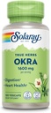 SOLARAY Ocra Fruit 1600 mg - Suplemento de alta fibra para suporte de bem-estar - Fonte rica de fibra solúvel - Equivalente de 6,4 g de quiabo fresco por serviço, Vegan, 60-Day Garantia - 25 Servings, 100 VegCaps