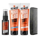 Wild Willies Beard Care Kit, Biotin Shampoo Fortificado e Condicionador com Cafeína, Duas Garrafas de 4-Oz, Promove o crescimento saudável da Barba