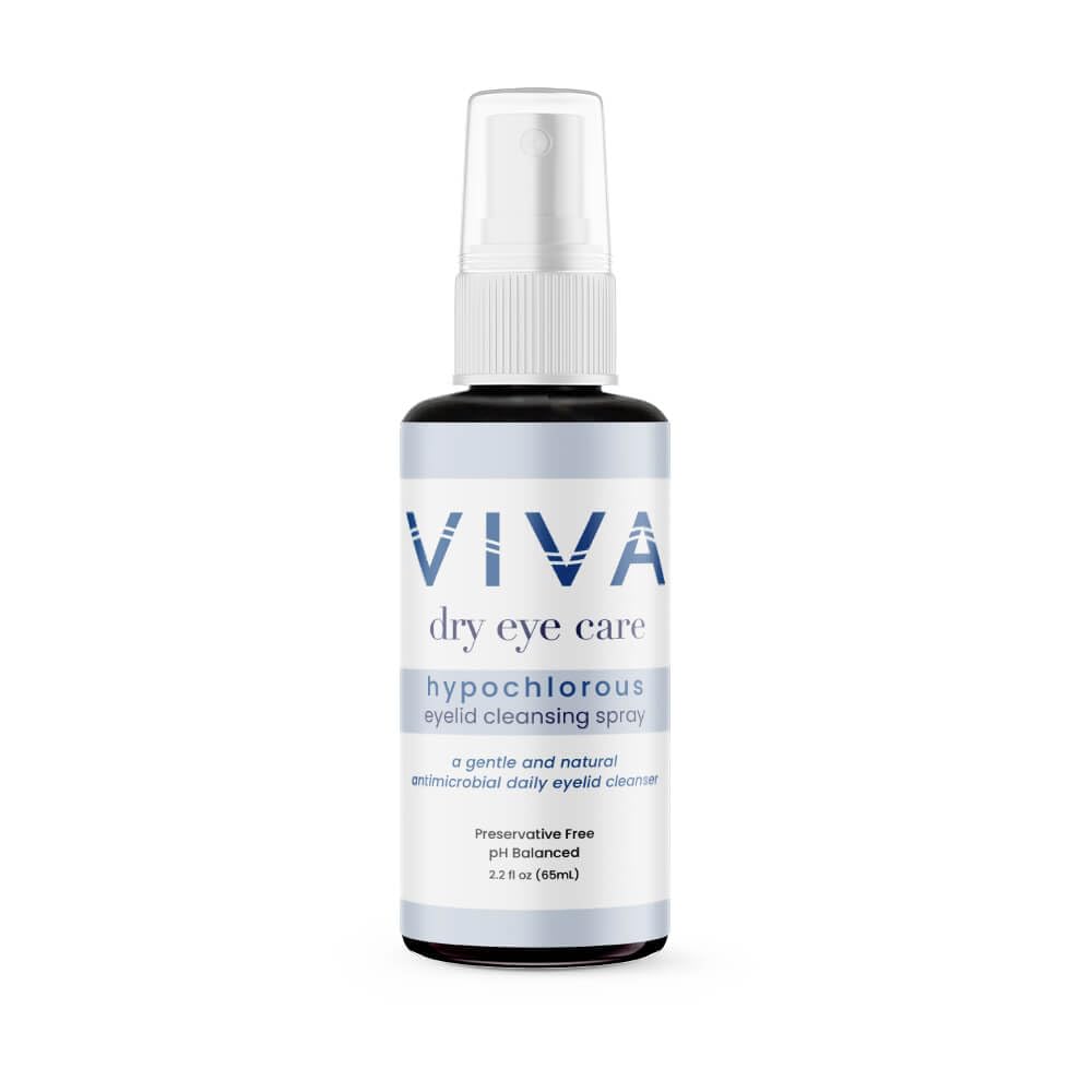 VIVA Eyellid Cleansing Spray – Puro, Ácido Hipocloroso – Gentil, Eficaz Eclelid & Lash Cleanser para remover alergénios, sujidade, óleos, maquilhagem