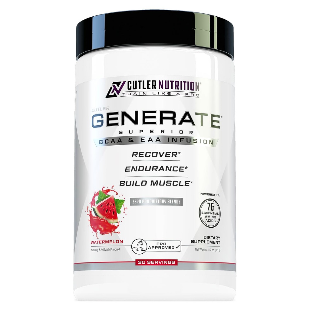 Gerar EAA e BCAA em pó: Melhor pós-treino Recuperação Bebida e cadeia ramificada Aminoácidos Suplemento com Aminoácidos Essenciais, 5g BCAAs, 2g EAAs para a massa muscular magra
