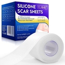 Novas Folhas de Silicone Cicatriz Transparente (1,6" x 120" Inch - 3M), Fita de Scarway, Tiras de Scar, Reutilizável, Folhas de Remoção Profissional de C Scar para C-Seção, Cirurgia, Queimar, Keloid, Acne et, Scar Patch.