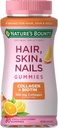 Pele e unhas com biotina e colagénio, Suporta a saúde do cabelo e unhas, 2500 mcg, Citrus flavored Gummies, 140 Ct