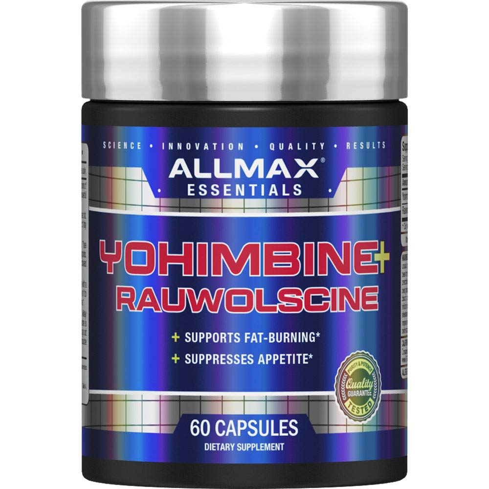ALLMAX Essentials YOHIMBINE + RAUWOLSCINE - 60 Cápsulas - Suporta Queimadura de Gordura e Suprime Apetite - 60 Servões