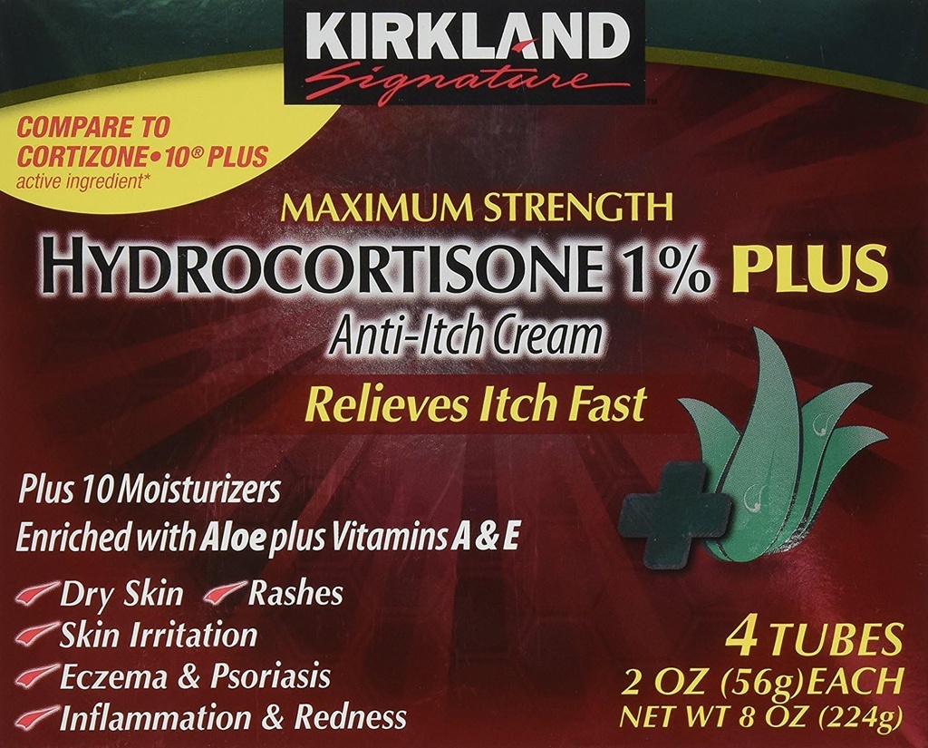 Kirkland Hydrocortisona% 1 Creme, 2 Onça (Pacote de 4)