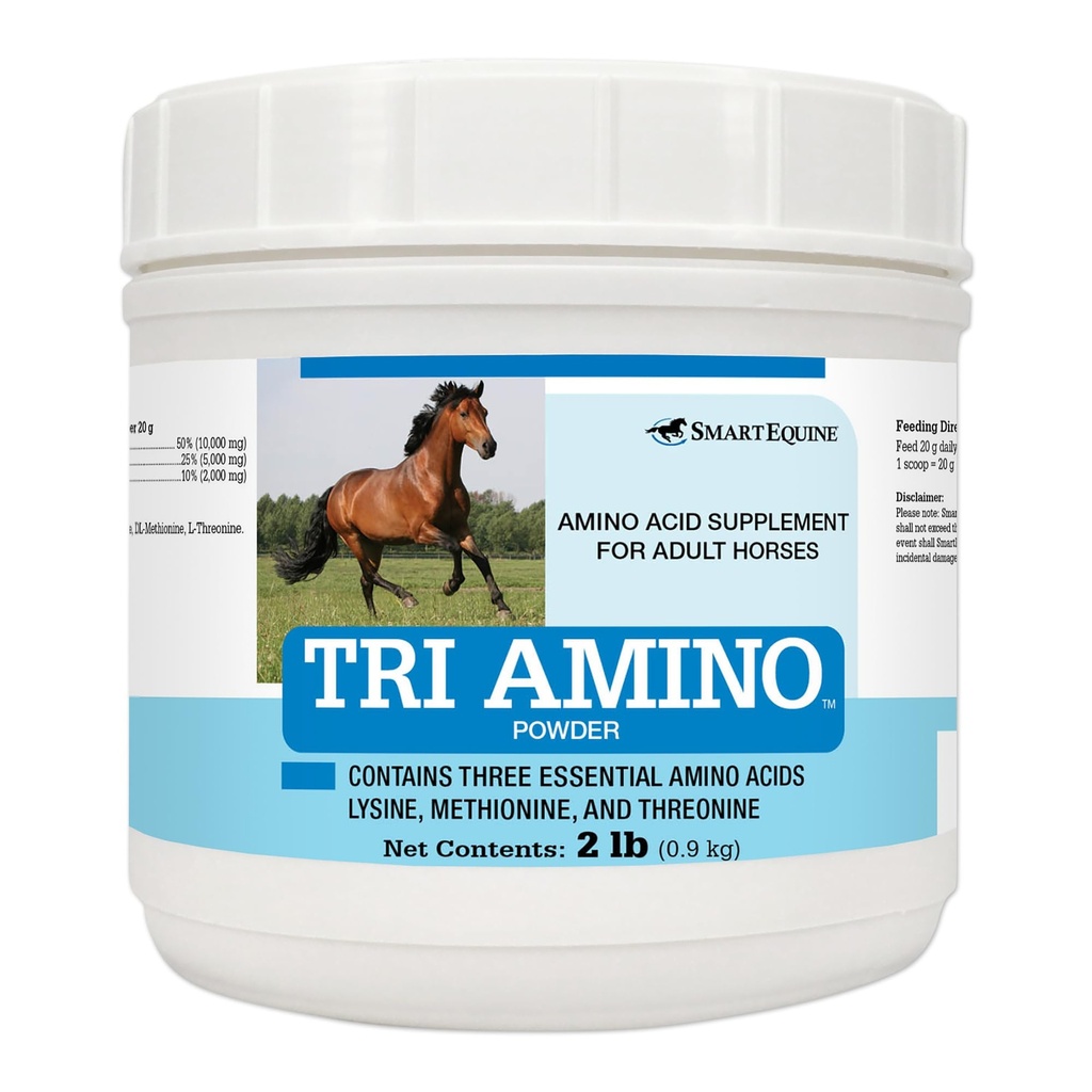 SmartEquine Tri Amino Suplementar de Cavalos Lisina com Metionina e Treonina para Músculos Fortes