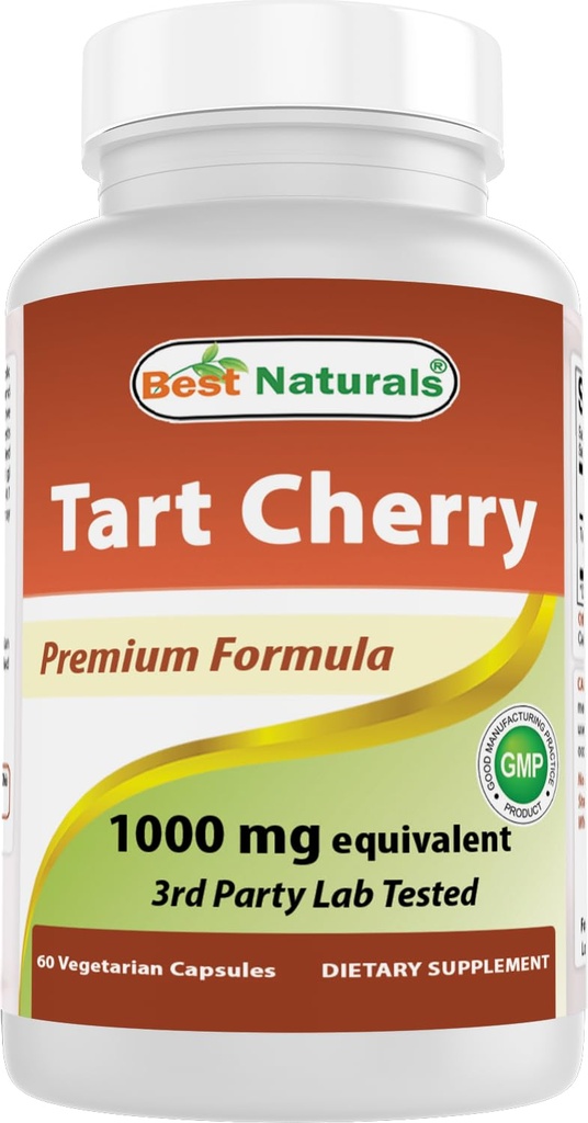 Melhor Natural Tart Cherry Extract 1000 mg 60 Vcaps