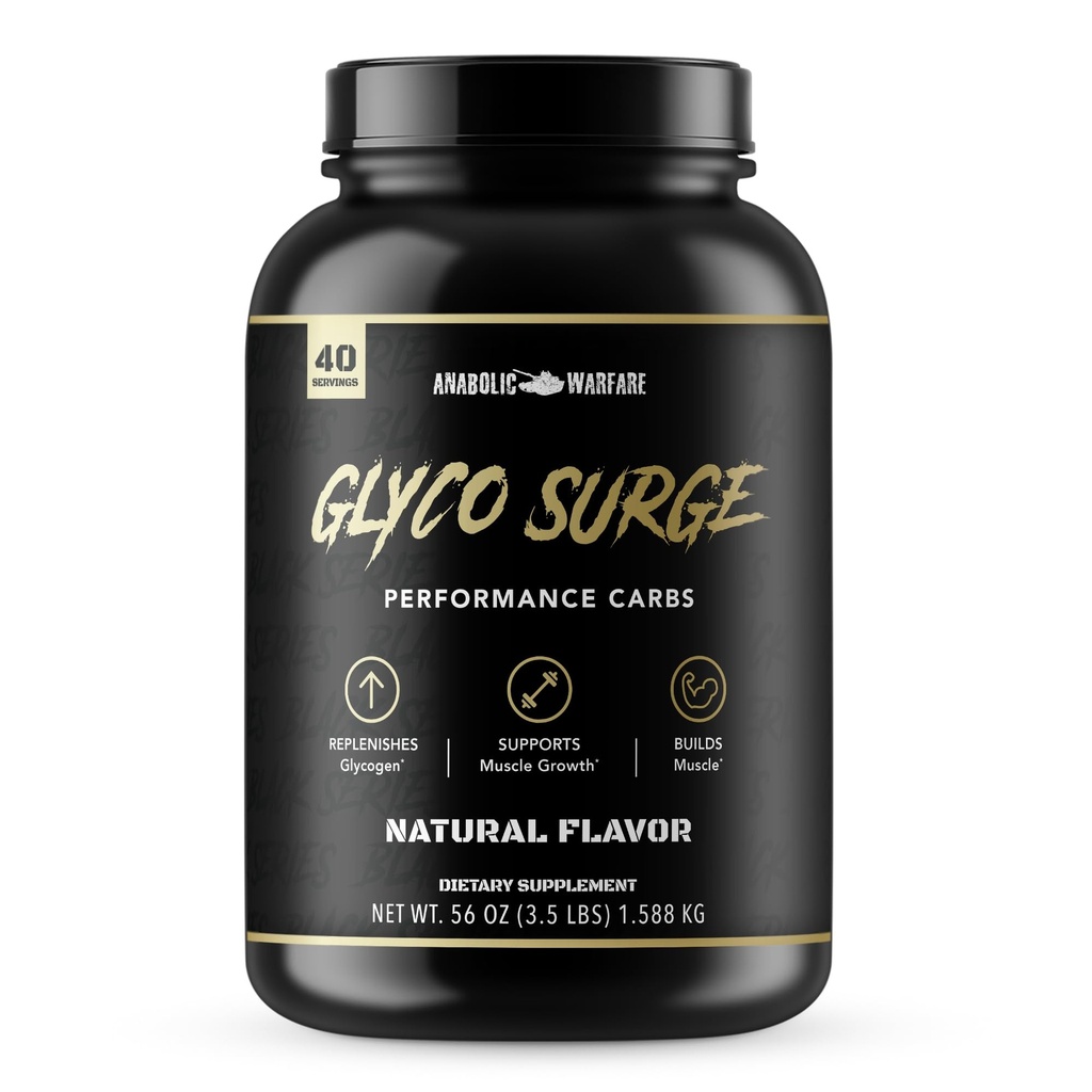 Anabólica Guerra Glyco Surge Glycogen Suplemento Performance Carbos para ajudar o crescimento muscular Lean, recuperação pós-treino e resistência* (Natural – 40 Servings)