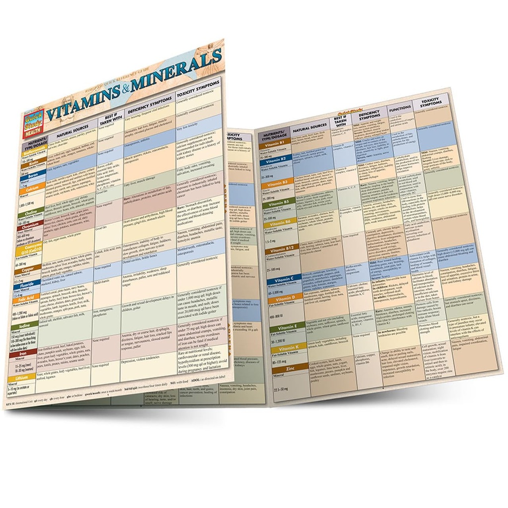 Vitaminas e Minerais: um Guia de Referência Rapid Study Laminated (Saúde Rapid Study)