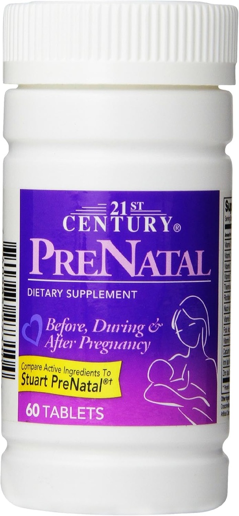 Comprimidos Pré-Natais do século XXI, 60 Count (Pack of 2)