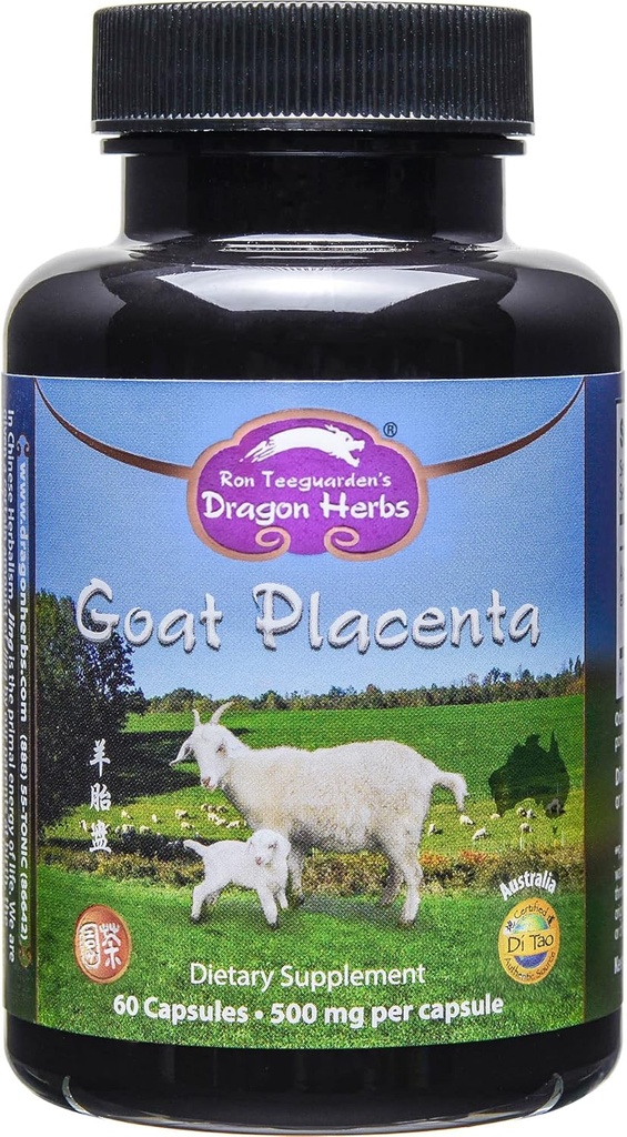 Dragon Herbs - Cabra Placenta Cápsulas - 500 mg - 60 Cápsulas