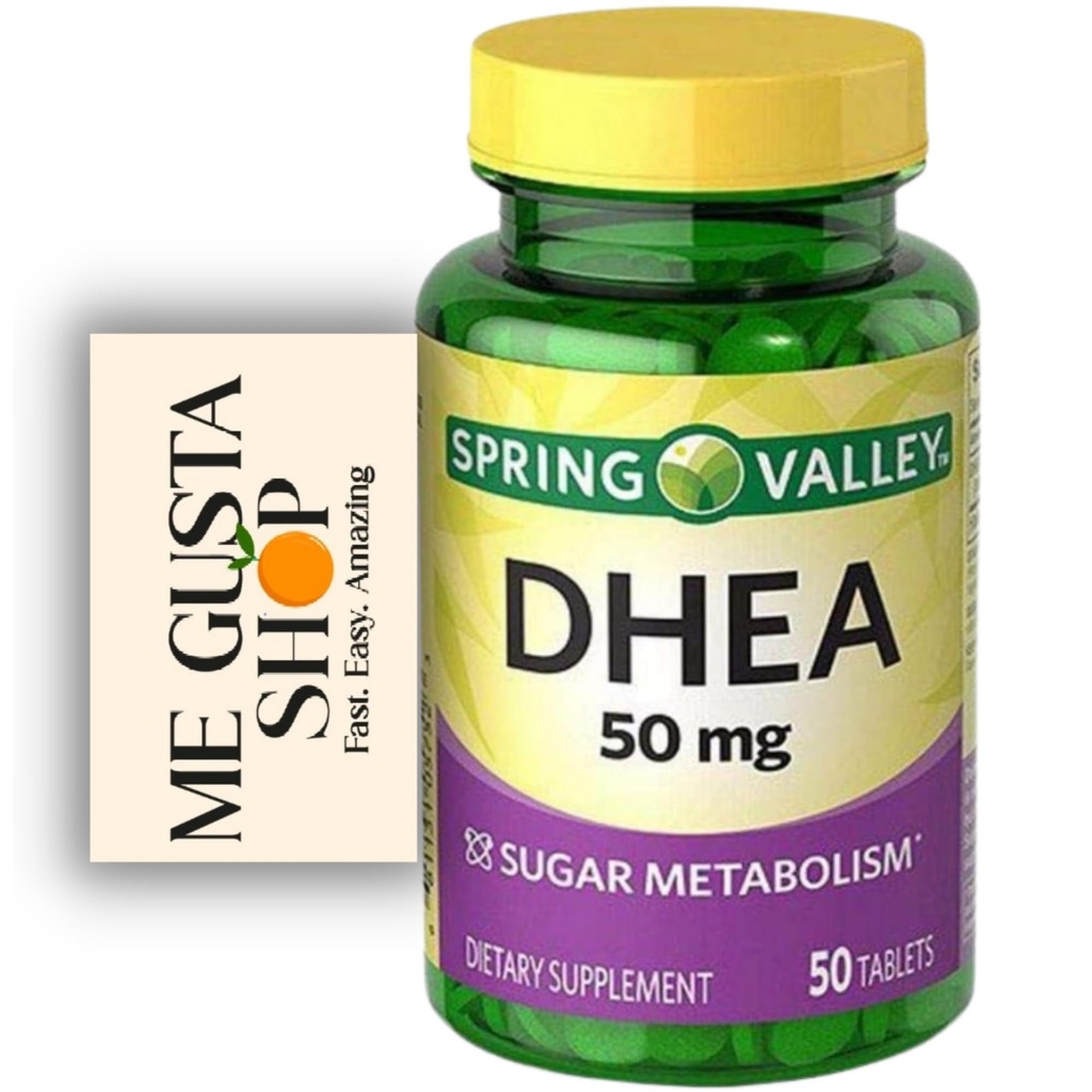 Spring Valley DHEA comprimidos, 50 mg, 50 contagem inclui organizador de pílulas