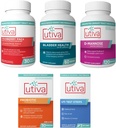 15 % Budle Utiva Cranberry PACs 30 Vegi Cápsulas + Utiva Bladder Health 60 Cápsulas + Utiva D- Mannose 500mg 120 Cápsulas + Utiva Probiótico 30 Cápsulas Vegi de libertação tardia + Utiva ITU Tiras de teste
