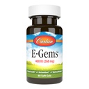 Carlson Labs E-Gems Vitamina E natural, 400 UI, 60 Softgels