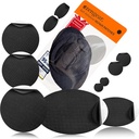 AZengear Repair Patches - Impermeável, auto-adesivo, Lágrima-frio-resistente tecido de poliéster para corrigir Down Jacket, Puffer, Fato de neve, Sapatos, Tenda, PVC, Vestuário, estofamento (Preto)