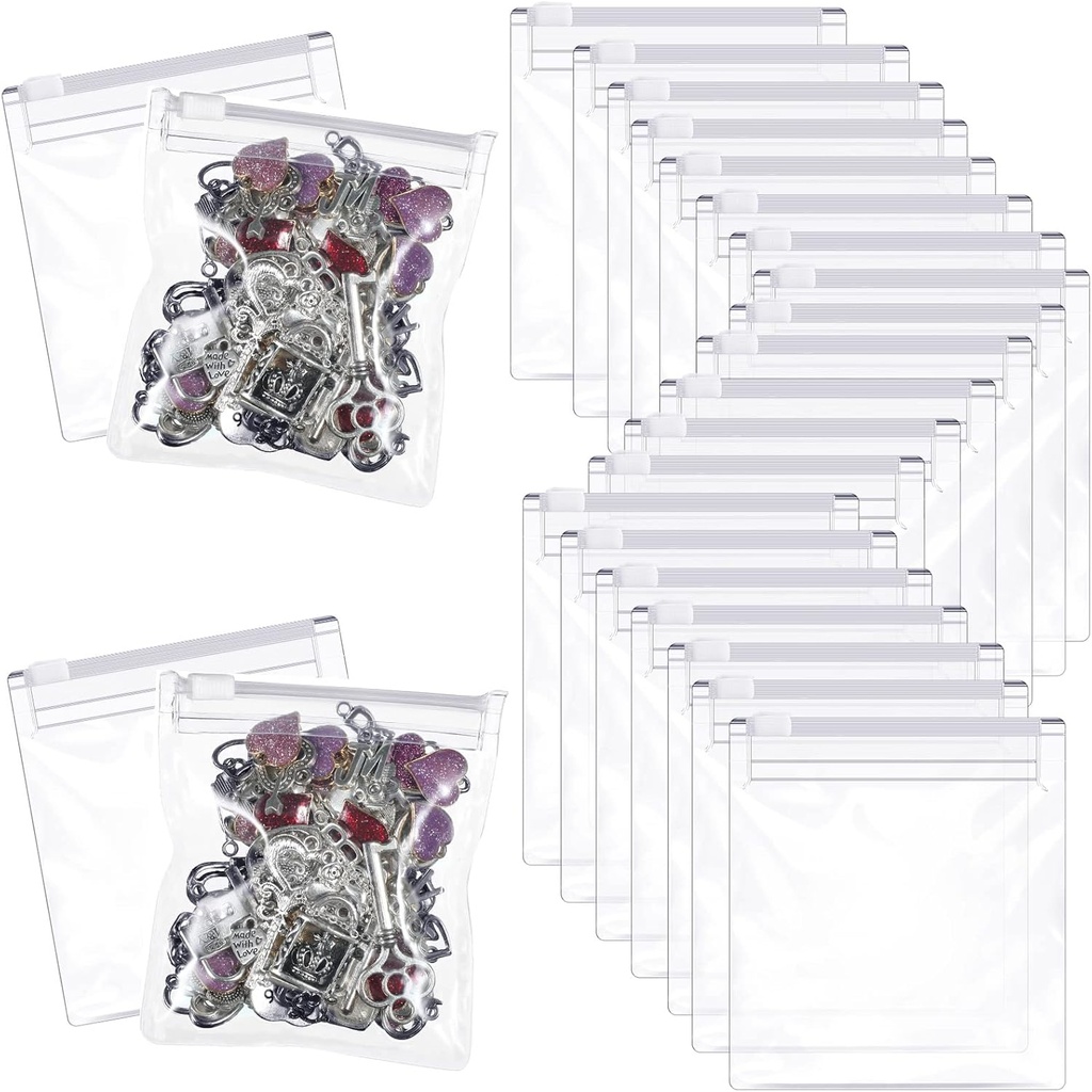 Pill Pouch Bags Zippered Pill Pouch Reusable Pill Baggies Clear Plastic Pill Bags Self Sealing Travel Medicine Organizer Armazenamento com Slide Lock para óleo de fígado de bacalhau, pílulas e itens pequenos (36 peças)