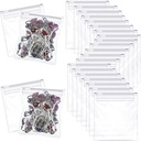 Pill Pouch Bags Zippered Pill Pouch Reusable Pill Baggies Clear Plastic Pill Bags Self Sealing Travel Medicine Organizer Armazenamento com Slide Lock para óleo de fígado de bacalhau, pílulas e itens pequenos (36 peças)