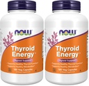 Now Foods Supplements, Thyroid EnergyTM, Iodine e Tyrosine Plus Selênio, Zinco e Cobre, 180 Veg Cápsulas (Pack of 2)