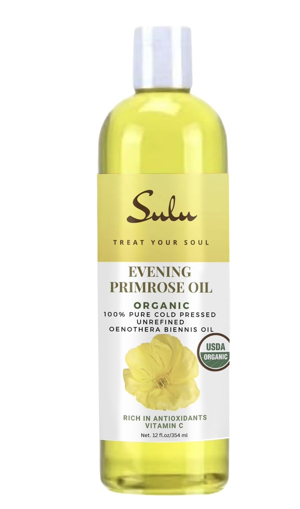 100% Puro Orgânico Tudo Natural Óleo de Primrose 12% GLA (12 onças)