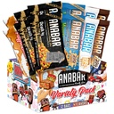Anabar Protein Bar, The Protein-Packed Candy Bar, Best Tasting Protein Bar do mundo, Sem álcoois de açúcar, Alta proteína, incrivelmente delicioso, 20 gramas de proteína (12 barras, Variety Pack)