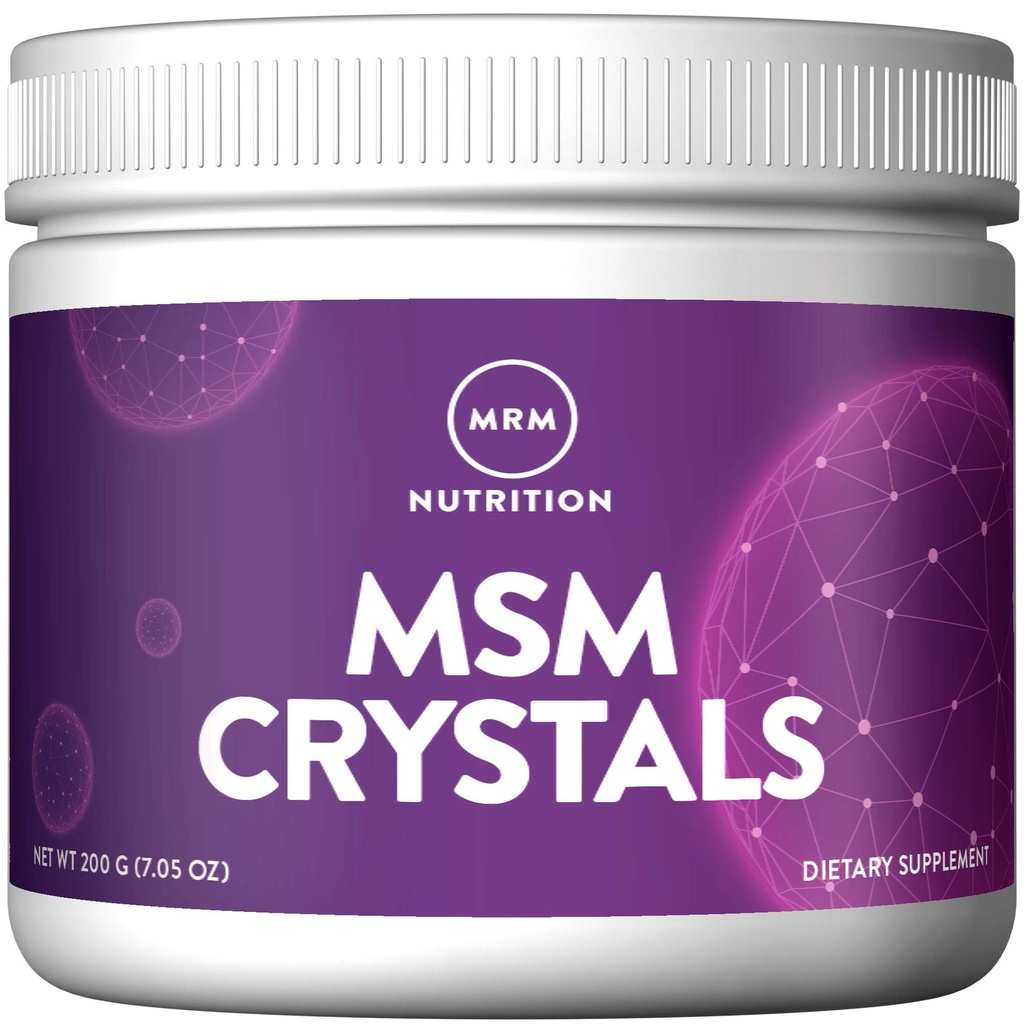 MRM Nutrição HSH Cristais □ Puro pó de enxofre biodisponível para a saúde conjunta, cabelo, pele, e pregos Suporte