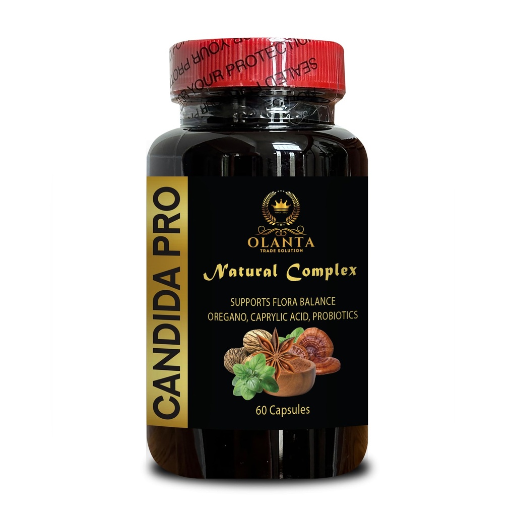 Candida Support Supplement - Candida Detox, Candida Cleanse Support Supplement Pills, Digestive System Support, Gut Flora Balance - 1 frasco 60 Cápsulas