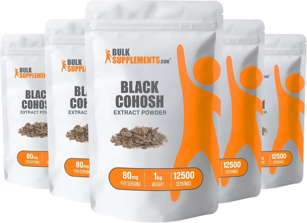 BulkSupplements.com Preto Cohosh Extract Powder - Preto Cohosh para Apoio à Menopausa - Preto Cohosh Root Extract - Suplemento Melanina - Preto Cohosh Herb Suplemento (5 Quilogramas - 11 lbs)