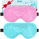Máscara de olho de gel de BeeVines, 2 máscaras de gelo de refrigeração de embalagem para os olhos Puffy para homens e mulheres, Compressão fria e quente para pós-cirurgia, Puffiness, Alergias, Sinusos e tratamento de enxaquecas