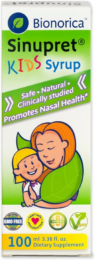 Sinupret Kids Syrup, Sinus Respiratory & Imune Support, 3.38-Ounce