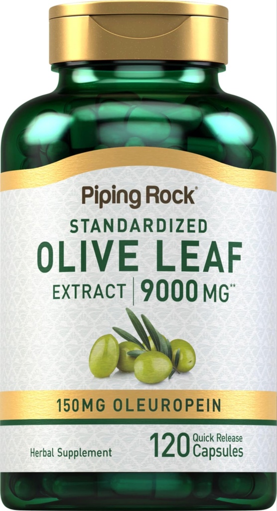 Tubing Rock Olive Leaf Extract Cápsulas (10000mg) 120 comprimidos (150mg) Oleuropein (100mg) Suplemento de ervas padronizado (100mg)