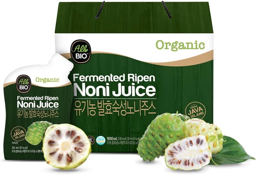 Extrato de suco orgânico de Java NONI - 1 fl oz x 30 pacote diário - 100% fermentado por ALLBIO