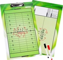 MELHORLINE Football Coaching Board Double-Sided Dry-Erase Clipboard para treinadores de futebol americanos - Vem com 2 canetas apagadas