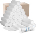 Bandagem de gaze de 100 rolos de Treela, 4 em x 5 jardas, bandagens elásticas Embalagem individual Pads de primeiros socorros não látex estéril Primeiros socorros de gaze respirável médico Envoltório de rolo para segurança