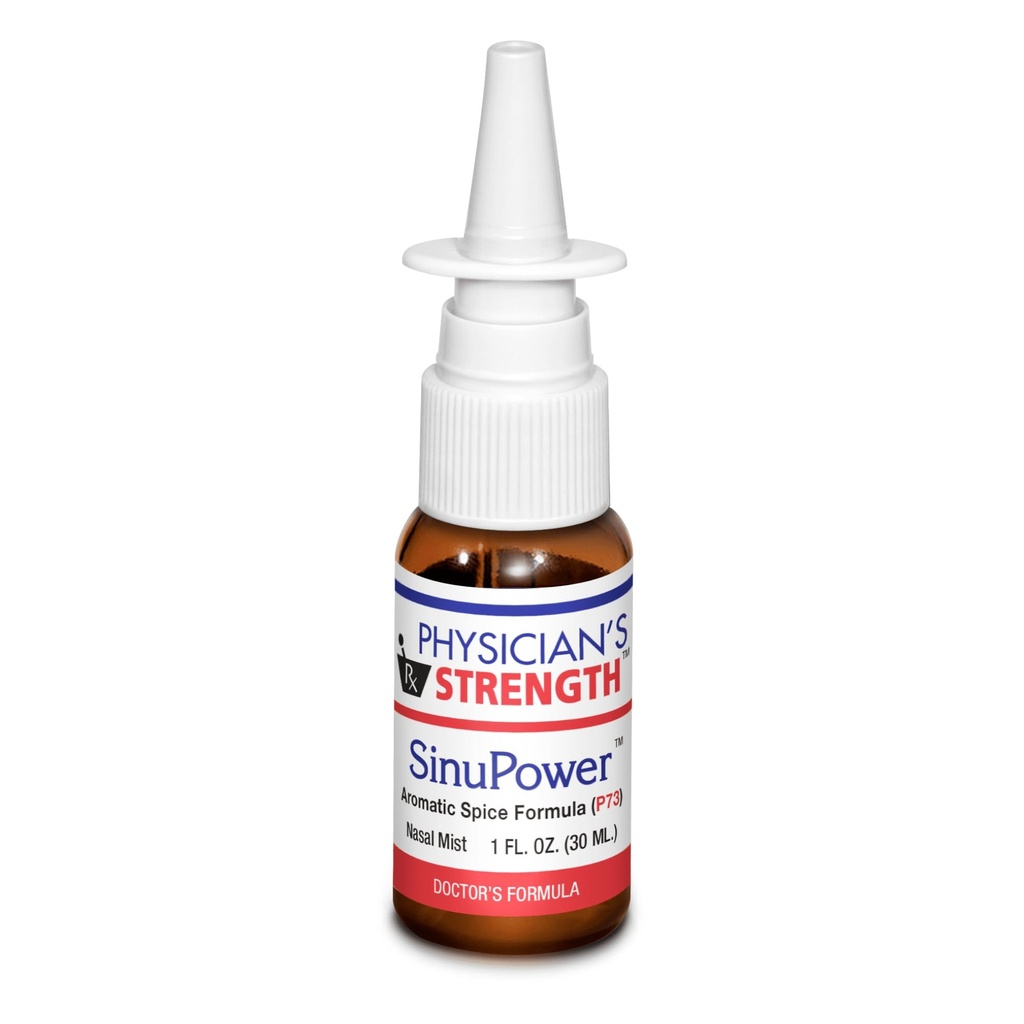 Força médica SinuPower Mist - 1 fl oz - Suporta Membranas e Sinusos nasais saudáveis - com P73 Orégano - Não-Addictive