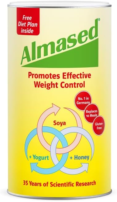 Almased Replacement Shake - Proteína Base de Planta - Fórmula de Perda de Peso - Dieta de Alta Proteína de Baixa Glicemia - Metabolismo e Impulso de Energia - 17.6 oz