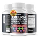 Berberine Ceilão Canela - All-in-1 Suplemento com Melon Amargo AVG Gymnema sylvestre Leite Alcaçuz Alcaçuz Santo Basil Fenugreek Banaba