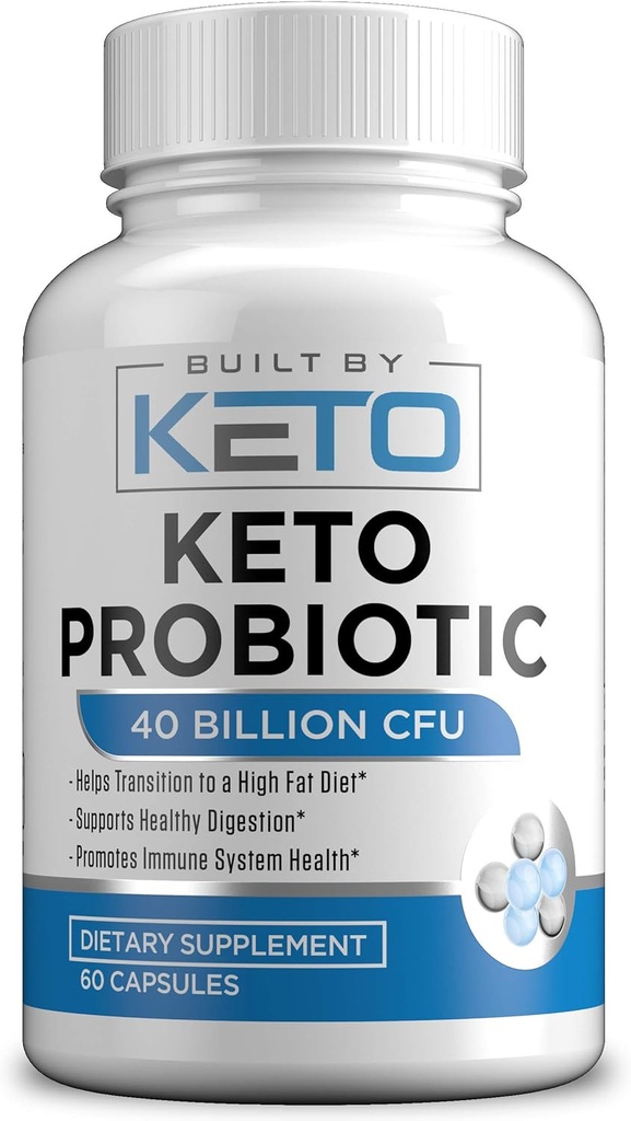 Keto Probióticos com Prebiótico - Digestivo & Gut Saúde - Suporta Obstipação Ocasional, Diarreia, Gás e Bloating - Probióticos para Mulheres e Homens - Dieta Ketogênica Probiótico - 60 Cápsulas