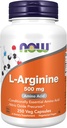 AGORA L-Arginina 500 mg, 250 Veg Cápsulas (a embalagem pode variar