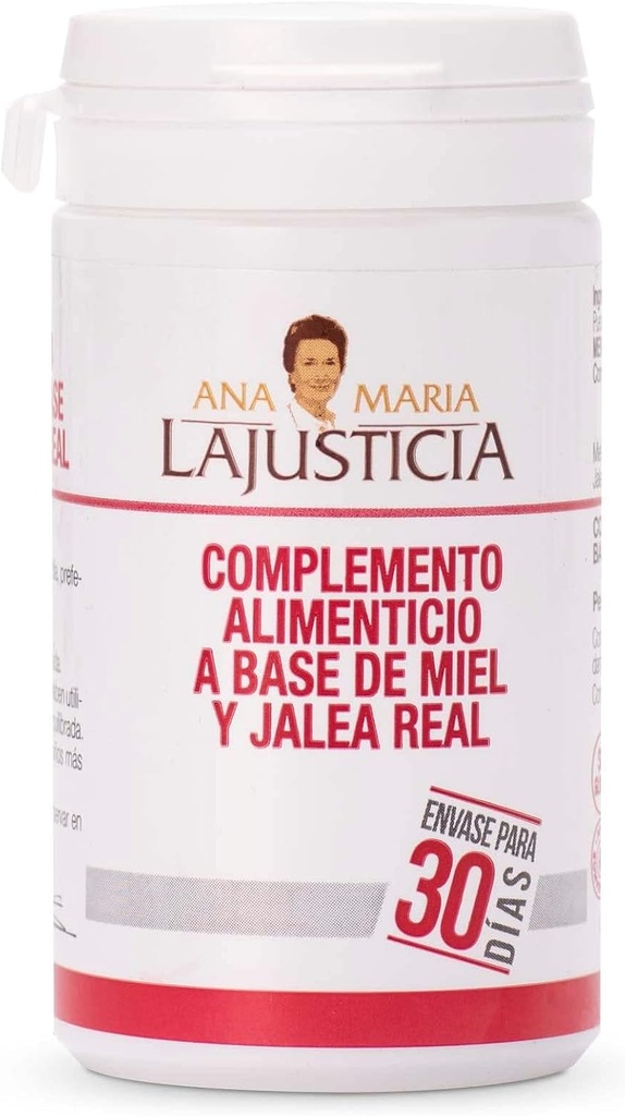 ANA MARIA LAJUSTICIA - Geléia Real com Mel - Suplemento Alimentar - 135g - Leite e Glúten Grátis. Vegetarian Friendly Perfect to Promove Vascular Health.