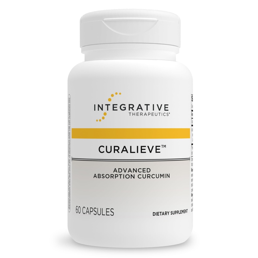 Terapêutica Integrativa Curalieve - Curcumina Fórmula para Apoio Antioxidante* - Alta Absorção Curcumina - Vegan, Gluten-Free & Dairy-Free - 60 Cápsulas (30 Servings)
