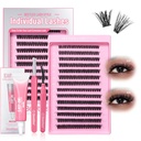 Besouros Lash Clusters Kit Amor Expressando 60D 80D 9-18mm Clusters Kit 280pcs Extensão individual Lash D Curl 3D Fluffy Falso Cílio Extensão DIY K009