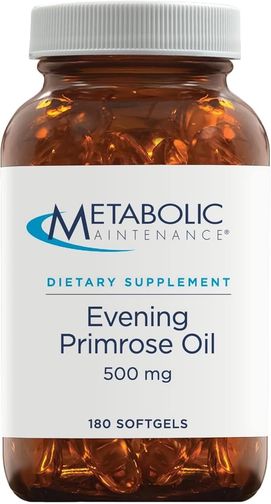 Cápsulas Metabólicas de Manutenção Primrose Oil - 500 miligramas, prensado a frio GLA + LA (180 Softgels)