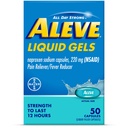 Aleve Gels Líquidos, Naproxeno Sódio para alívio da dor - 50 Contagem