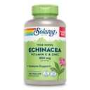 SOLARAY Echinacea Vitamina C & Zinc 850mg Plus Bioflavonóides, Cápsulas Echinacea para suporte imunológico saudável, Vegan, Verificado laboratório, 60-Dias de garantia de volta dinheiro, 90 Servings, 180 VegCaps